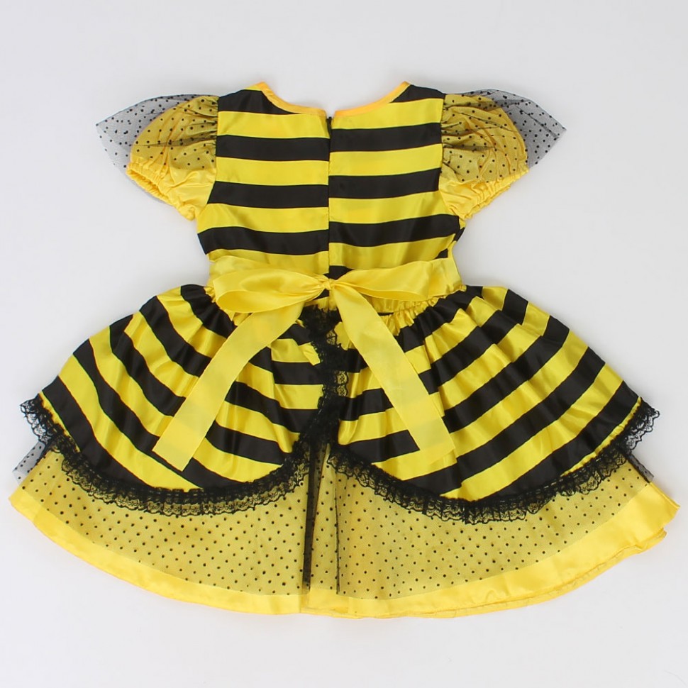 Карнавальный костюм Батик Пчела, цв. желтый; черный р.110