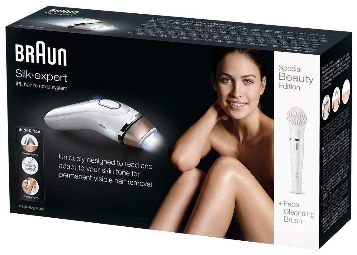 Купить Фотоэпилятор Braun Silk-expert 5 IPL BD 5008+щетка для чистки лица  Braun Face в интернет-магазине DNS. Характеристики, цена