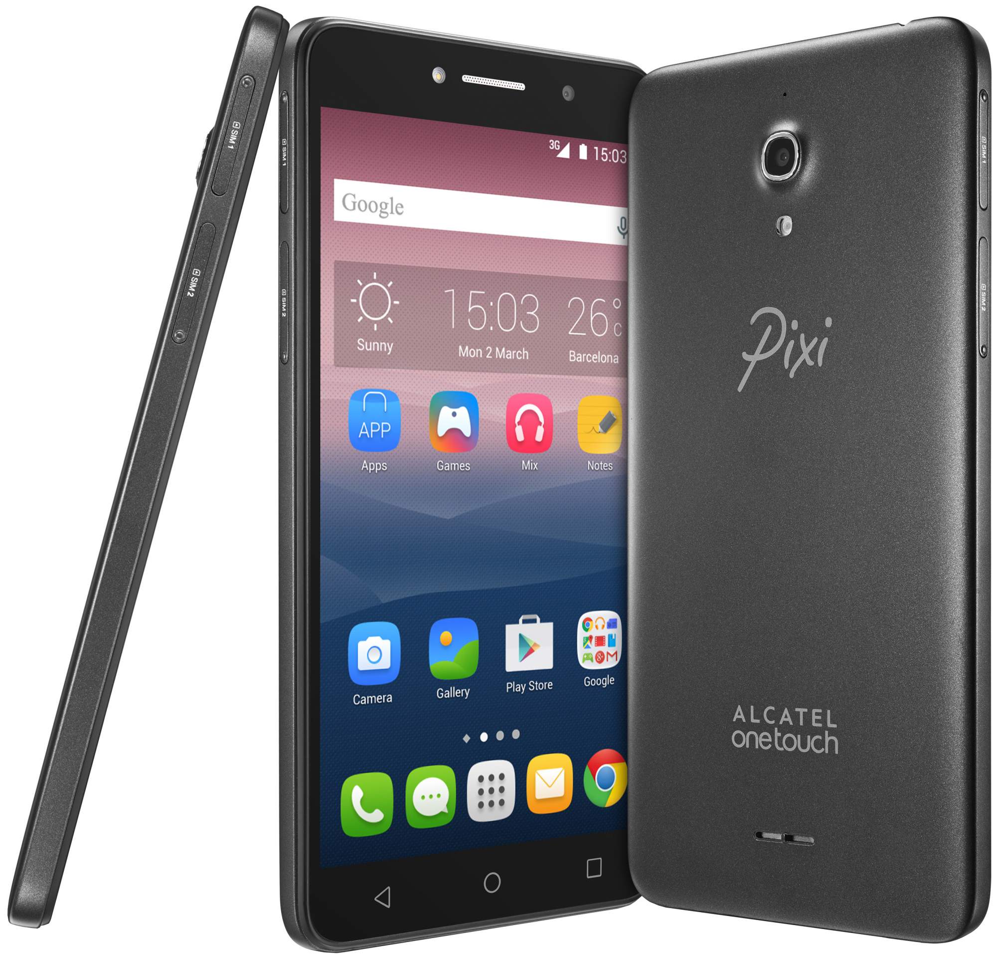 Смартфон Alcatel OneTouch Pixi 4 1/8GB Volcano Black (8050D) – купить в  Москве, цены в интернет-магазинах на Мегамаркет