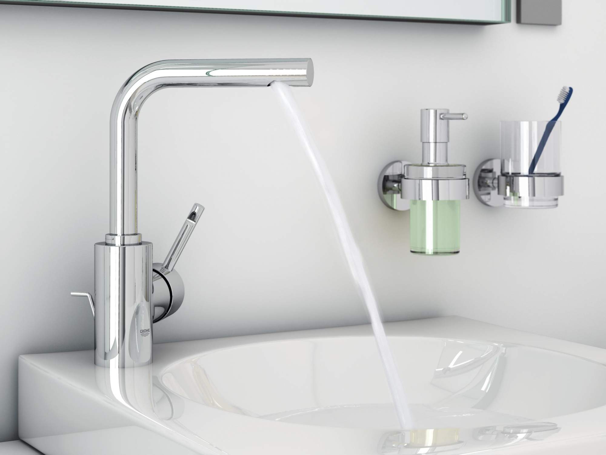 Смеситель для мойки с поворотным изливом. Grohe Essence смеситель для раковины. Смеситель Grohe Essence 32628000. Смеситель для раковины умывальника Grohe Essence 32628000. Грое ессенсе смеситель для раковины.