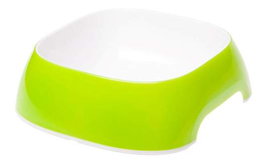Одинарная миска для собак Ferplast, пластик, зеленый, белый, 0,75 л