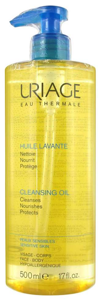 Очищающее пенящееся масло Uriage Huile Lavante для лица и тела, 500 мл
