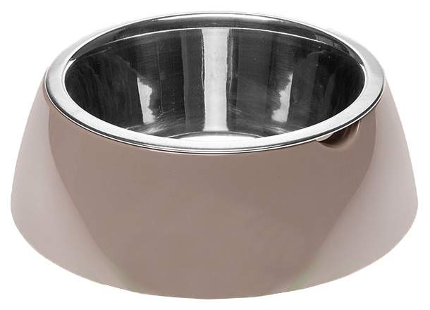 Одинарная миска для кошек и собак Ferplast, пластик, резина, сталь, серый, 0.85 л