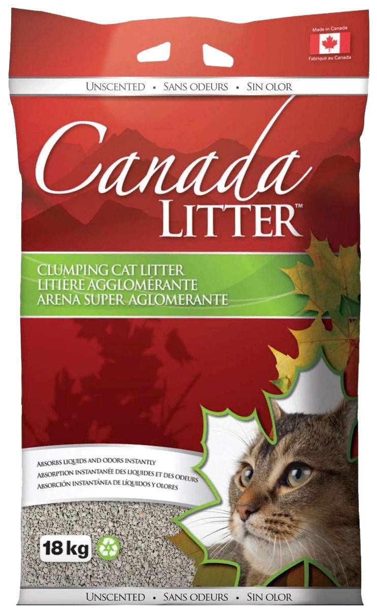 Комкующийся наполнитель туалета для кошек Canada Litter Запах на замке 18 кг