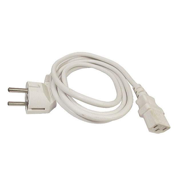 Кабель Schuko IEC 320 C13-CEE 7/7, M-F 1,8м White, купить в Москве, цены в интернет-магазинах на Мегамаркет