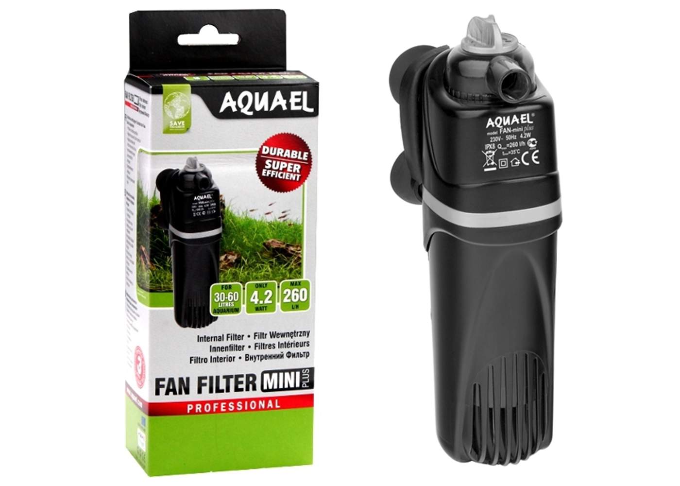 Фильтр для аквариума внутренний Aquael FAN-mini, 260 л/ч, 4,2 Вт