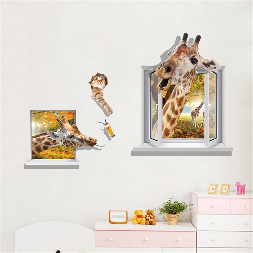 Наклейки на стену Животные Веселый жираф 60х90 см Animal World - купить в  Eridanus, цена на Мегамаркет