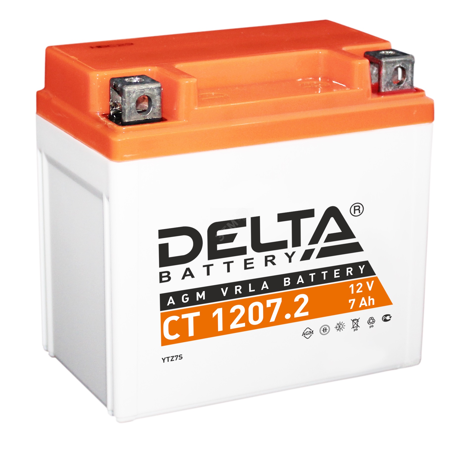 Мотоаккумулятор стартерный Delta CT 1207.2 12V 7Ah (YTZ7S) - отзывы покупателей на Мегамаркет