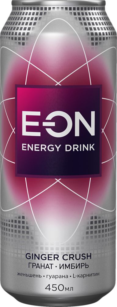 Энергетический напиток ginger crush E-on energy drink безалкогольный жестяная банка 450 мл