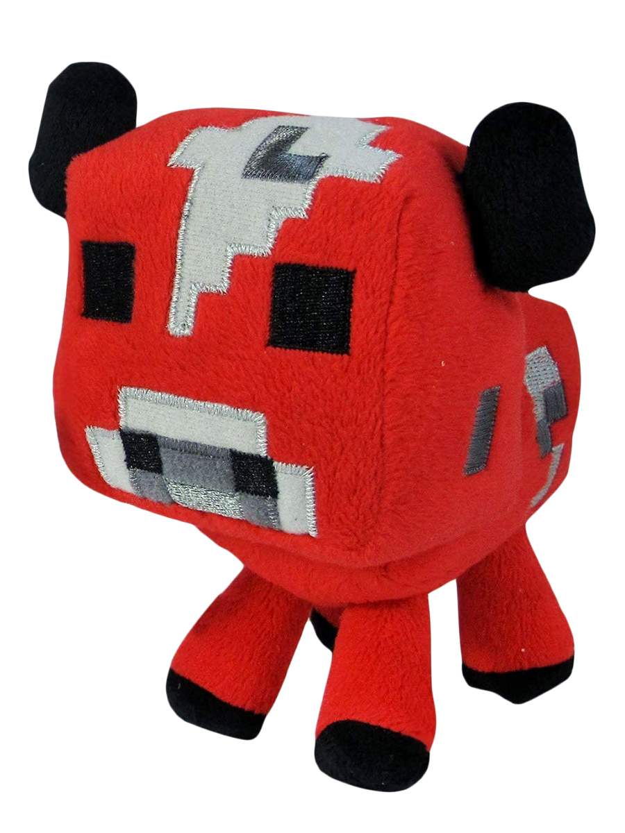 Мягкая игрушка Jazwares Minecraft Baby cow Детеныш грибной коровы красный 18 см