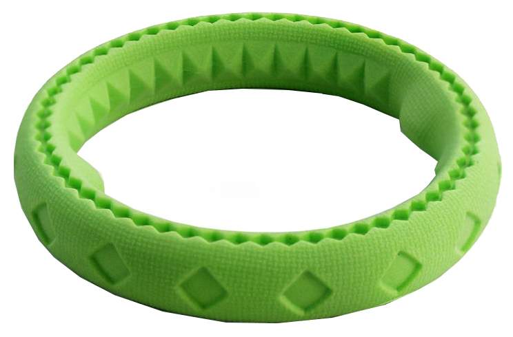 Жевательная игрушка для собак Triol Aroma Кольцо из резины, зеленое, 17 см