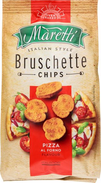 Купить сухарики Maretti bruschette chips pizza 70 г, цены на Мегамаркет | Артикул: 100024369087