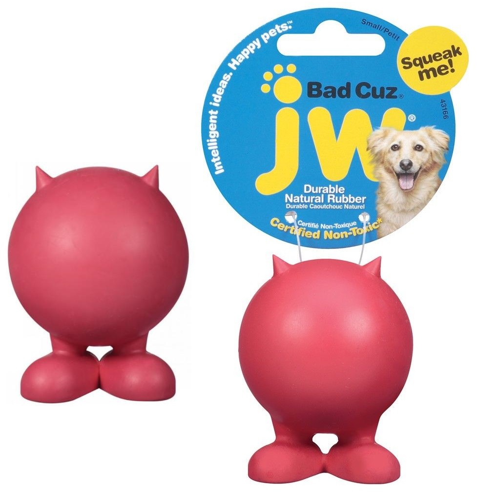 Жевательная игрушка для собак JW Bad Cuz medium Мяч на ножках, длина 10 см