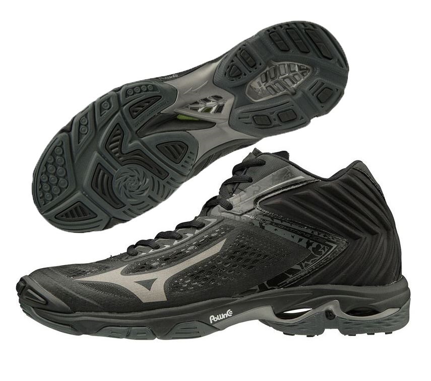 Кроссовки мужские Mizuno Wave Lightning Z5 Mid черные 47 EU - купить в  Москве, цены на СберМегаМаркет