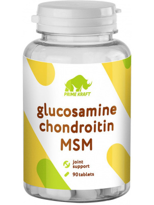 Prime Kraft Glucosamine Chondroitin MSM 90 таблеток - характеристики и описание на Мегамаркет