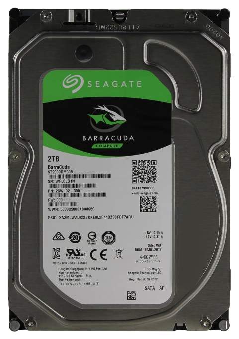 Жесткий диск Seagate BarraCuda 2ТБ (ST2000DM005) - купить в Lime Store, цена на Мегамаркет