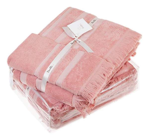 Банное полотенце, полотенце универсальное Devilla island розовый