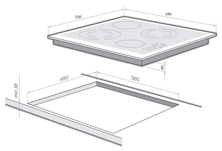 Как правильно установить индукционную варочную панель в столешницу