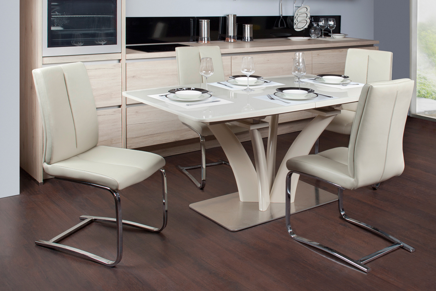стол со стульями для кухни хофф