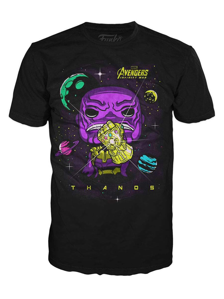 Набор Funko Avengers: Infinity War - POP! Tees - Thanos (головотряс / футболка) (размер S)
