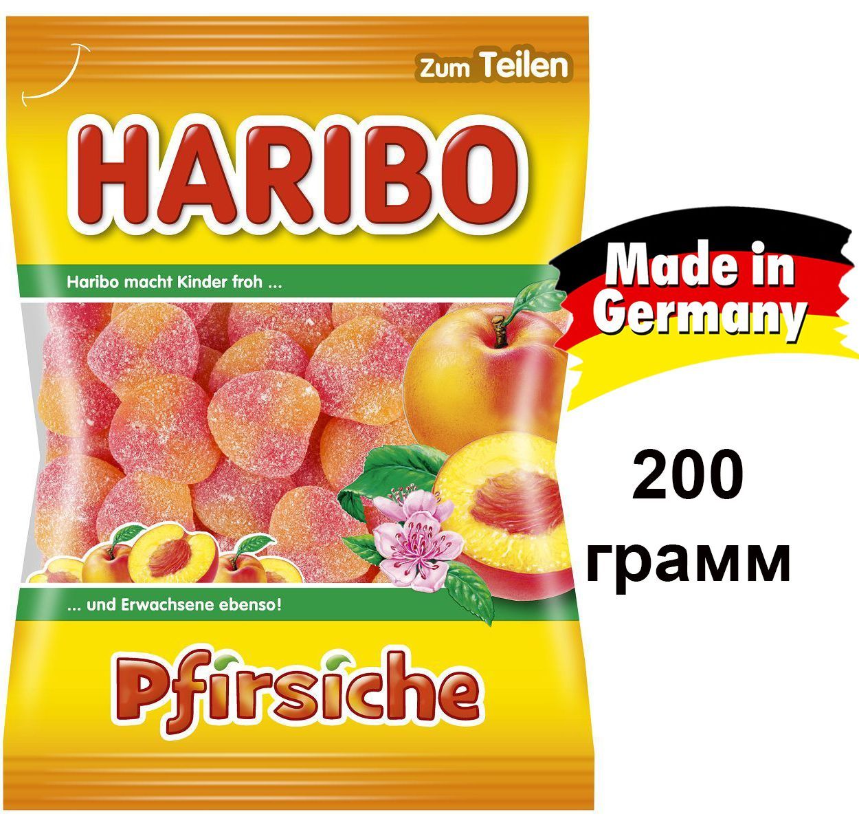 Отзывы - мармелад жевательный <b>Haribo</b> Pfirsiche персиковый вкус, 200 г.