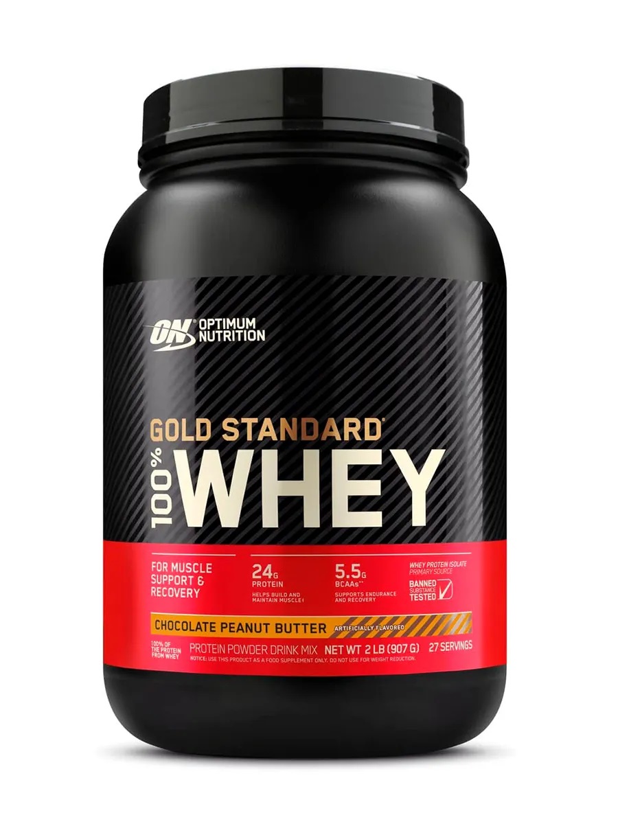 Протеин Optimum Nutrition 100% Whey Gold Standard, 907 г, chocolate peanut butter - купить в Москве, цены на Мегамаркет