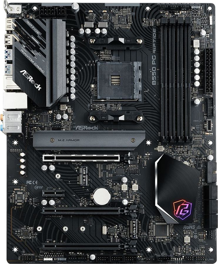 Материнская плата ASRock B550 PG Riptide, купить в Москве, цены в интернет-магазинах на Мегамаркет