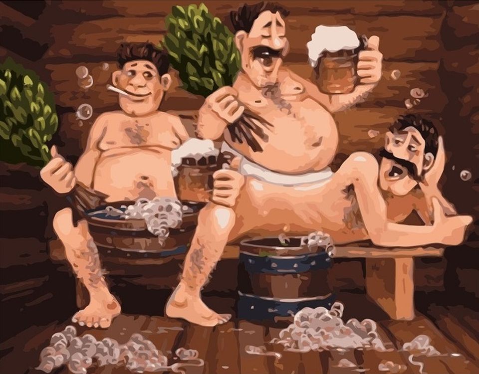 Муж и жена в бане фото