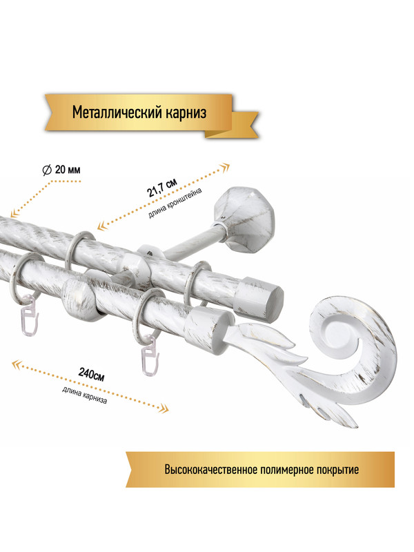 Сборка карниза для штор двухрядный