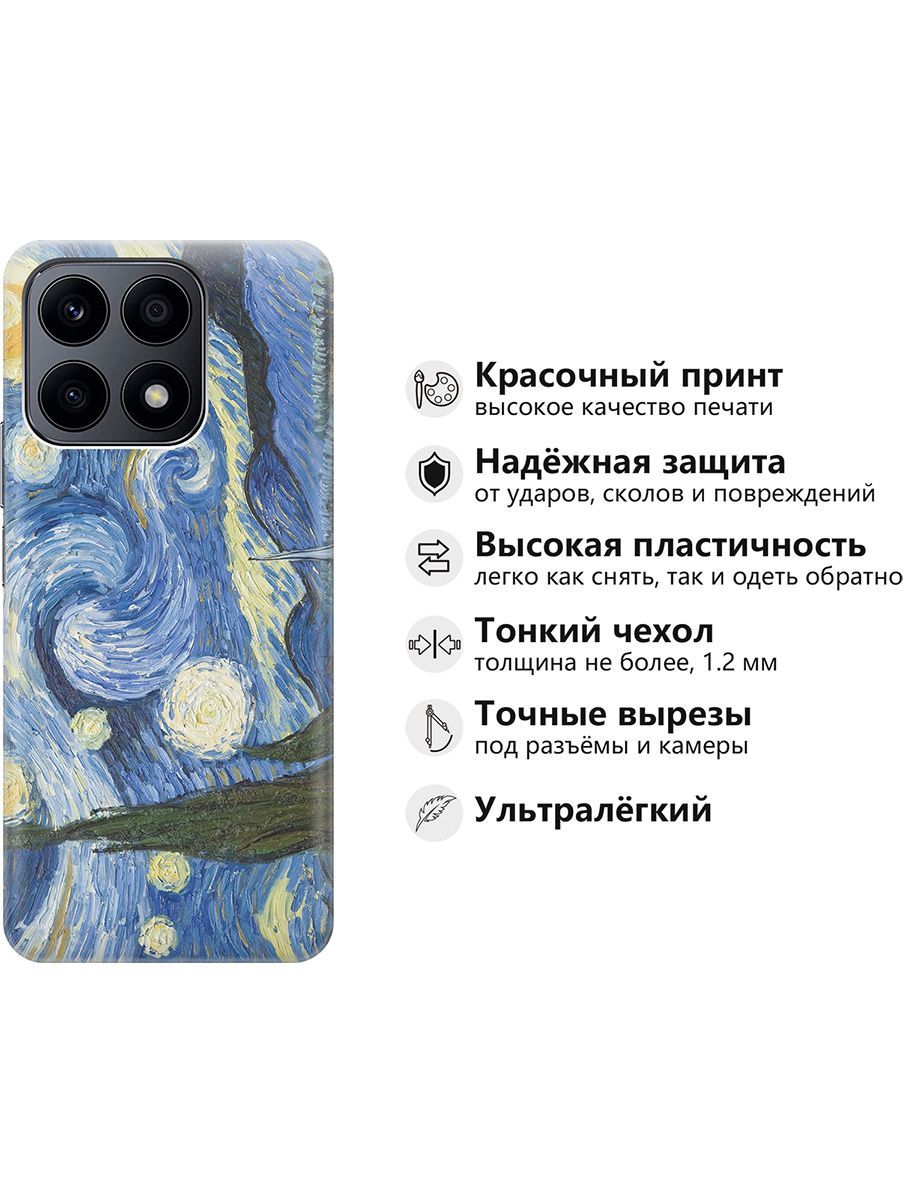 Силиконовый чехол на Honor X8a с принтом 