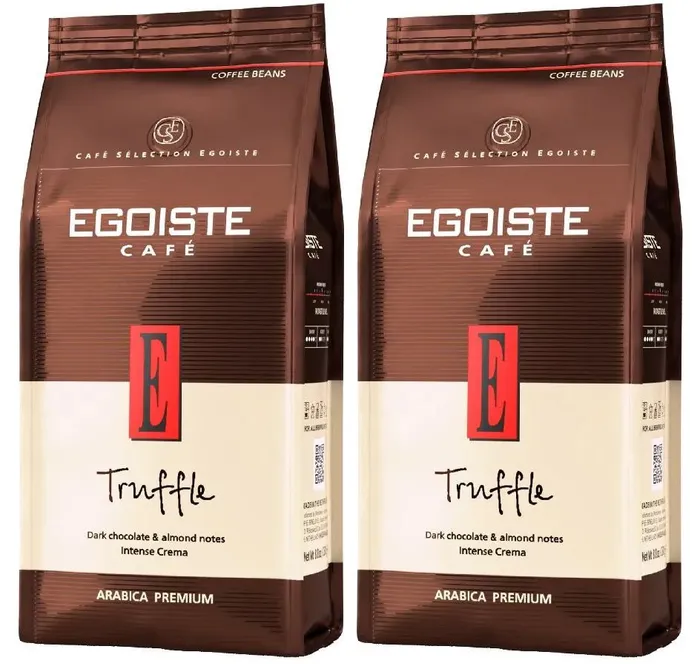 Купить кофе зерновой Egoiste Truffle Arabica Premium натуральный жареный, 250 г х 2 шт, цены на Мегамаркет | Артикул: 600014219488