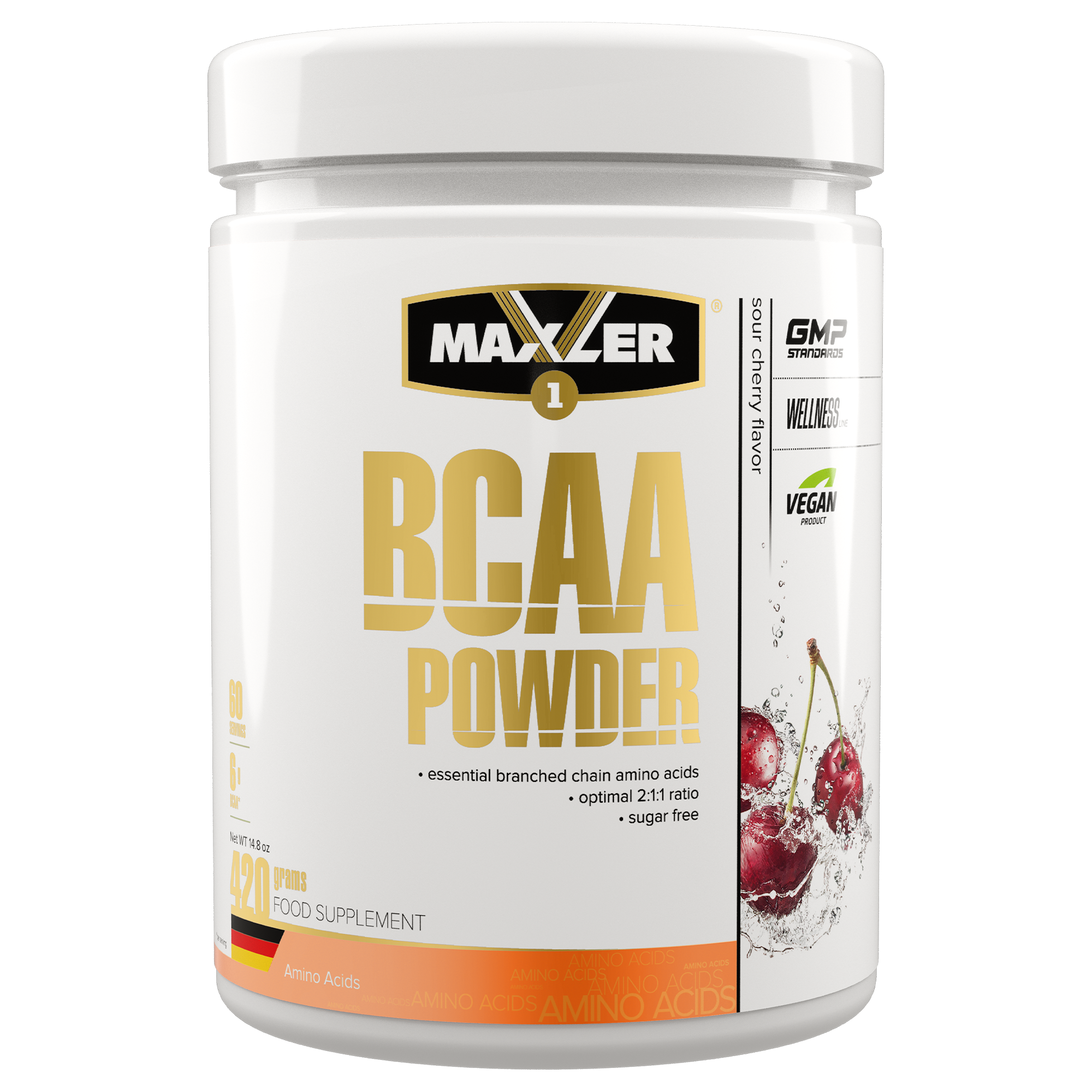 BCAA Powder без сахара, 420 г, вкус: вишня - купить в Belok.shop Интернет магазин спортивного питания, цена на Мегамаркет