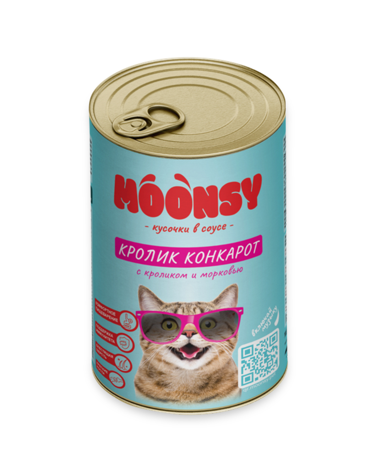 Консервы для кошек MOONSY Кролик Конкарот, с кроликом и морковью, 12шт по  415г – купить в Москве, цены в интернет-магазинах на Мегамаркет