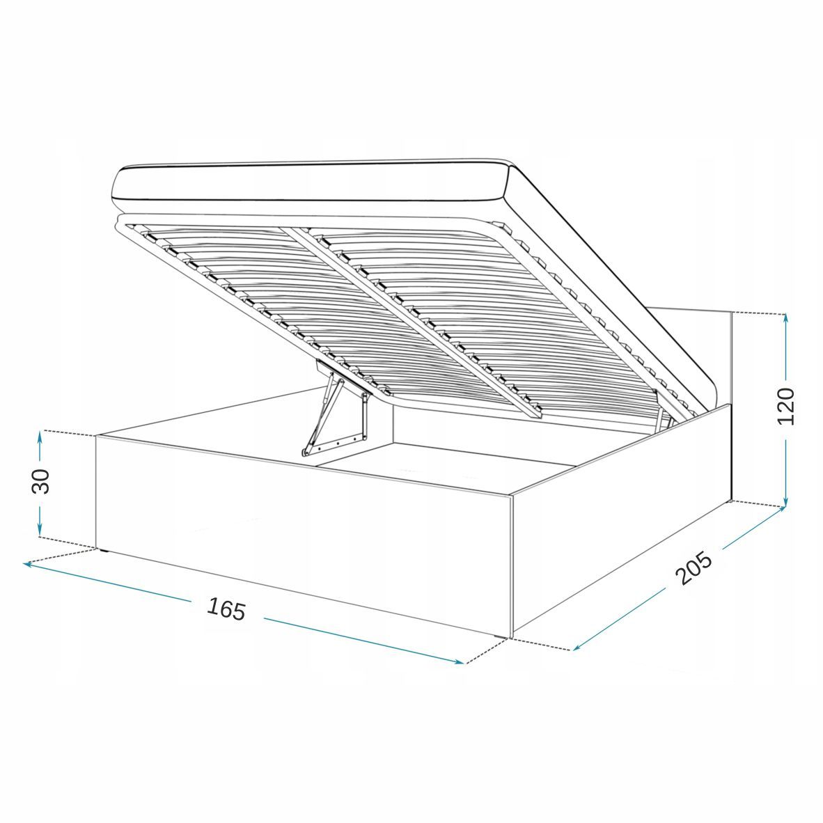 Основание кровати с подъемным механизмом 120х200