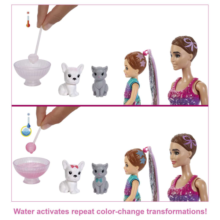Игровой набор Mattel Barbie Color Reveal Surprise Party Dolls Магическая сцена GXJ88