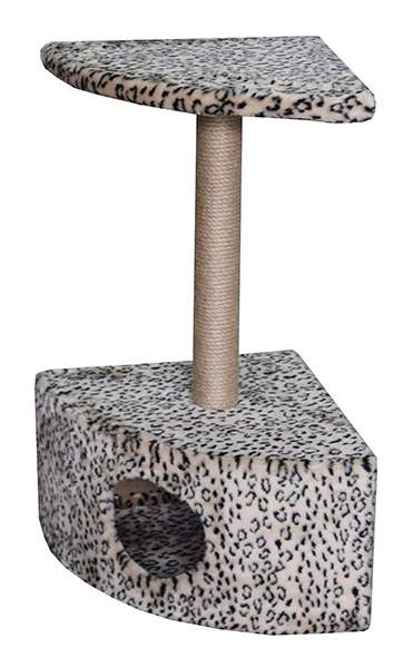 Комплекс для кошек Пушок Угловой Серый леопард