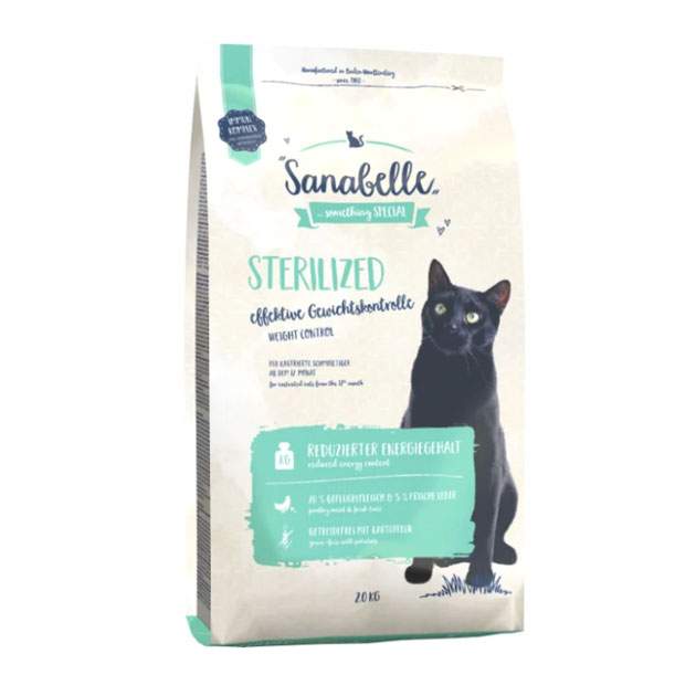 Сухой корм для кошек Sanabelle Sterilized, для стерилизованных, домашняя птица, 2кг