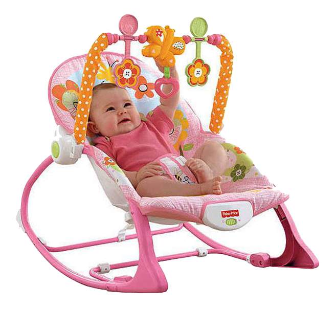 Шезлонг качели для новорожденных fisher price