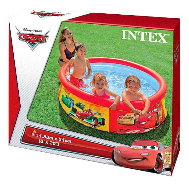 бассейн Intex надувной easy set cars 183х51см