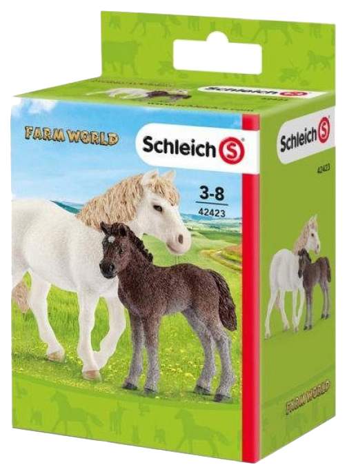 Купить фигурка животного Schleich Кобыла пони и жеребенок 42423, цены вМоскве на Мегамаркет