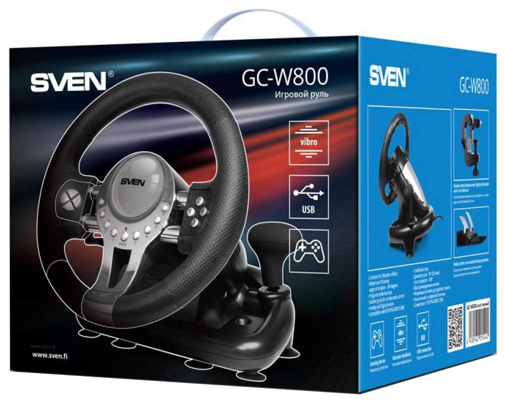 Игровой руль Sven GC-W800 (SV-015442) - отзывы покупателей на маркетплейсе  Мегамаркет | Артикул: 100023002290