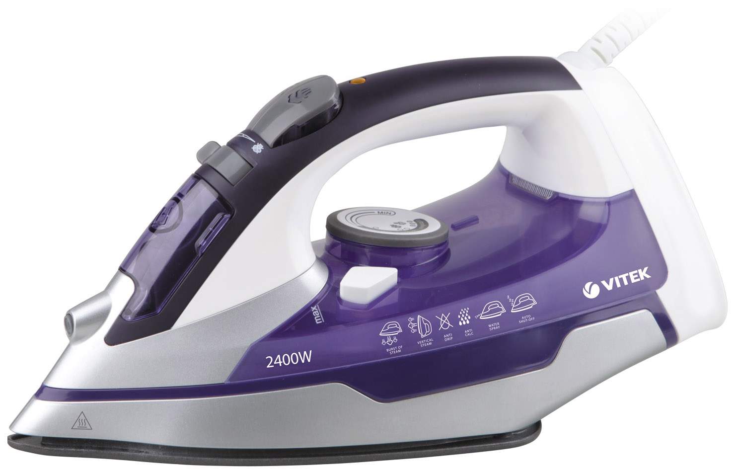 Утюг VITEK VT-1257 White/Purple - купить в Ситилинк, цена на Мегамаркет