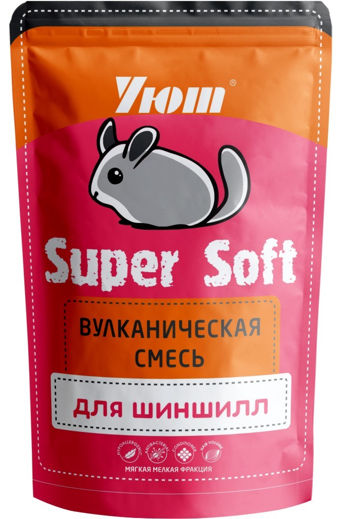 Песок для купания шиншилл Уют Super Soft 0.681 кг, 0.73 л