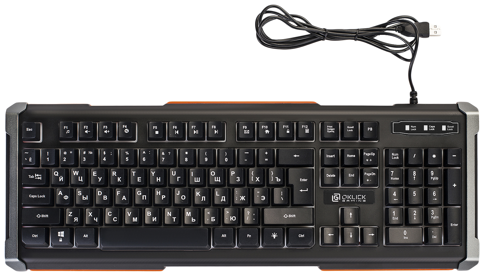 Игровая клавиатура OKLICK 717G Grey/Black