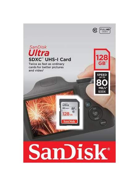 Карта памяти sdxc sandisk ultra 128 гб sdsdun4 128g gn6in