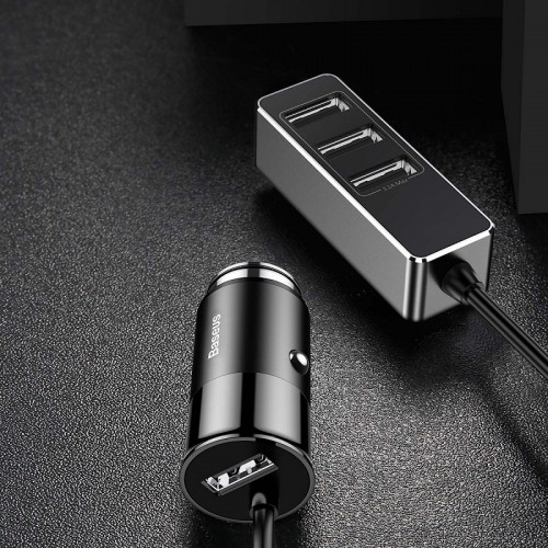 Baseus Enjoy Together 4 USB Output Car Charger Автомобильное зарядное устройство Black