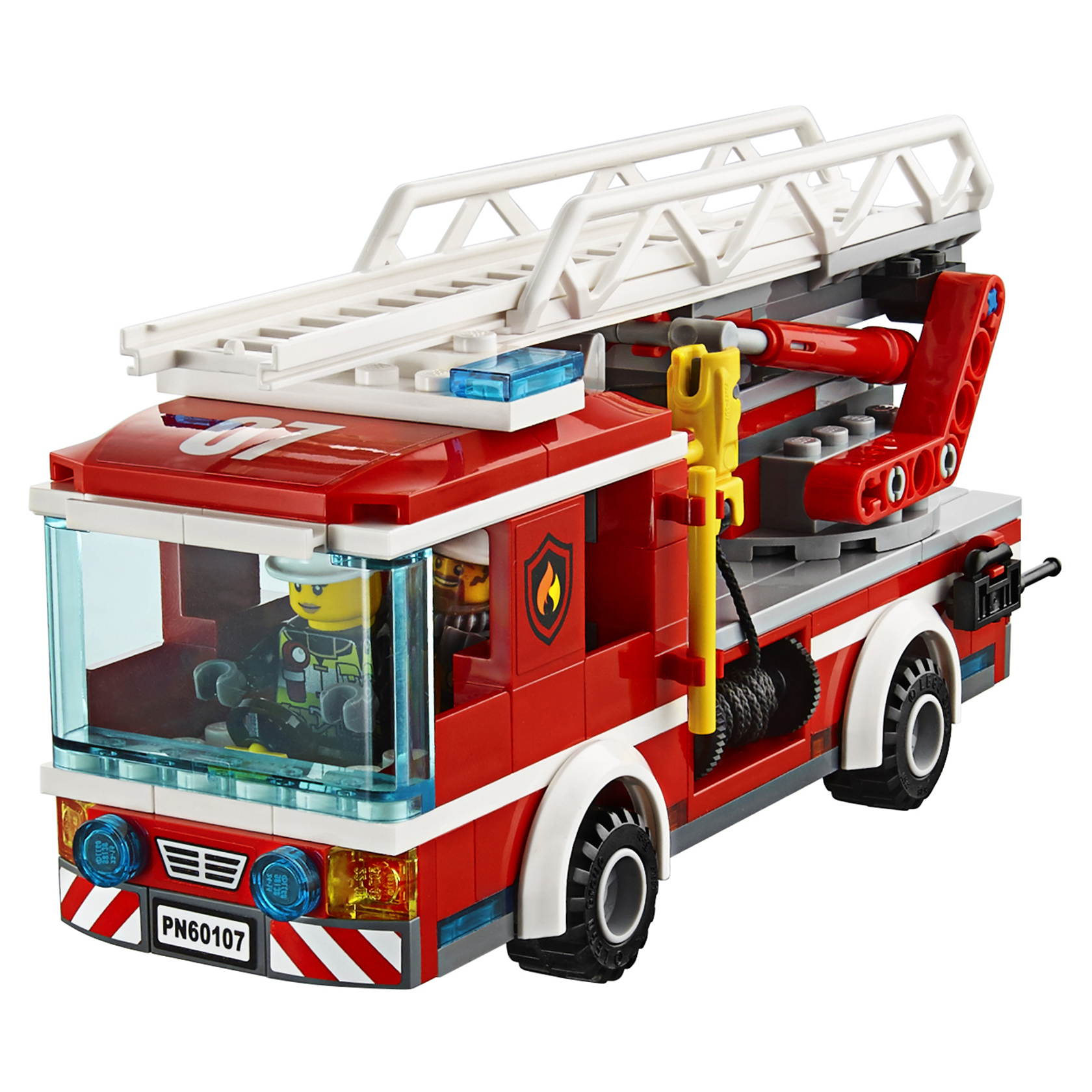 Конструктор пожарная машина. Конструктор LEGO City 60107 пожарная машина с лестницей. LEGO пожарная машина 60107. Лего Сити 60107. Лего City 60107.