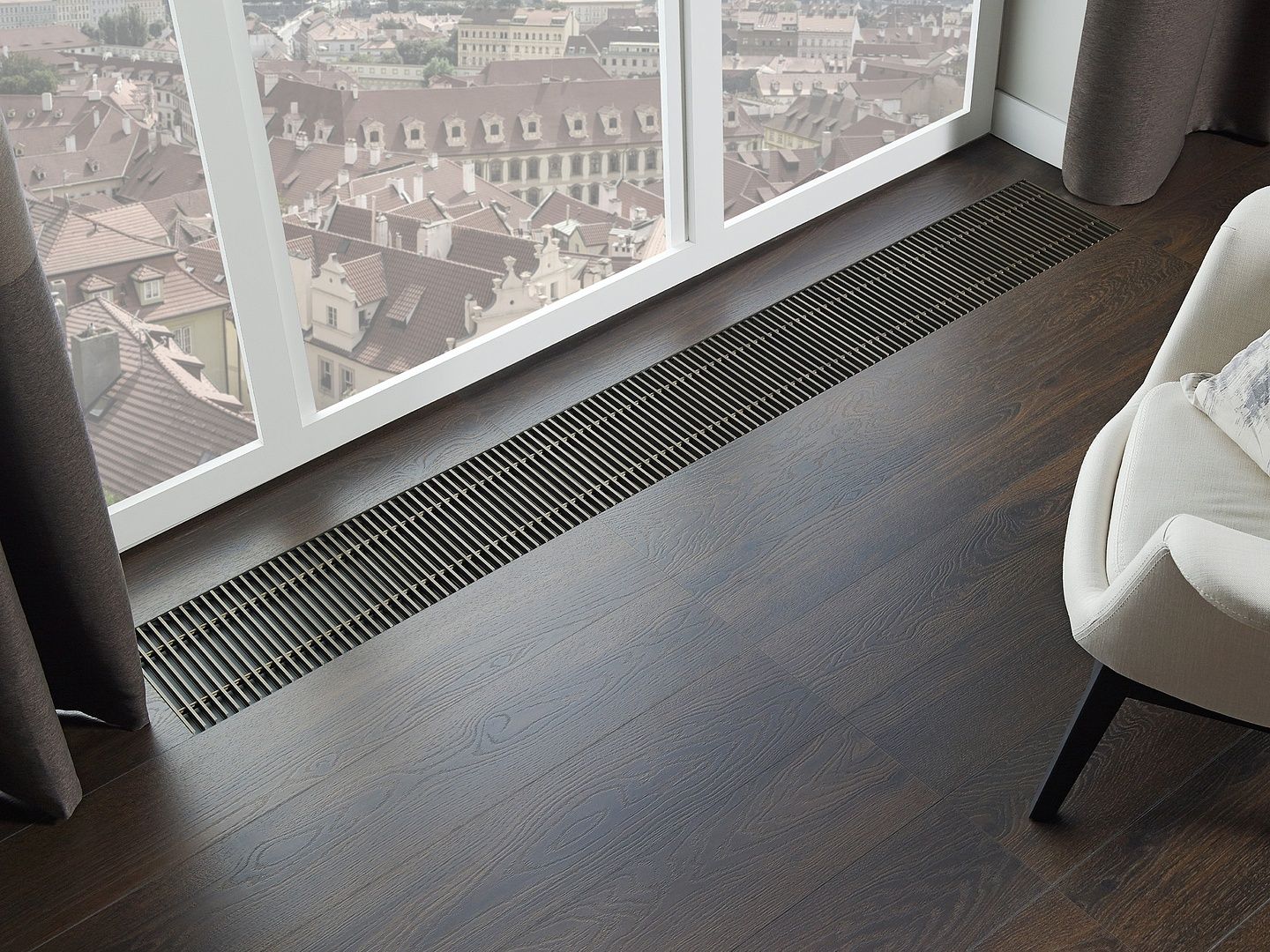 Декоративная решетка для конвектора в пол Титан КВ LONG 200*1000мм Techno Power 