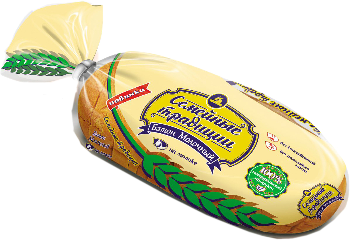 Хлеб белый, Каравай, Семейные традиции молочный, 300 г