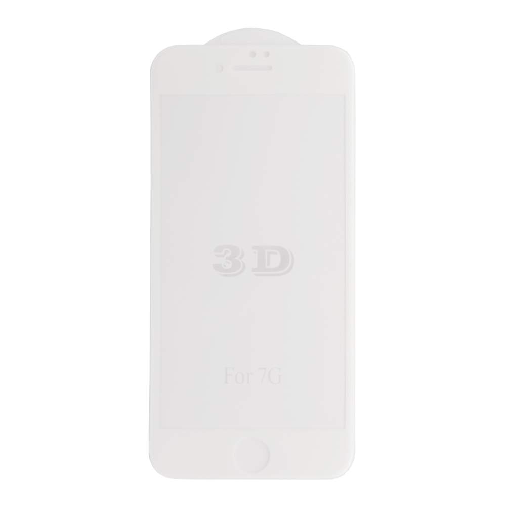 Защитное стекло LP для iPhone 7/8 Tempered Glass 3D с рамкой 0,33 мм 9H ударопрочное/белое